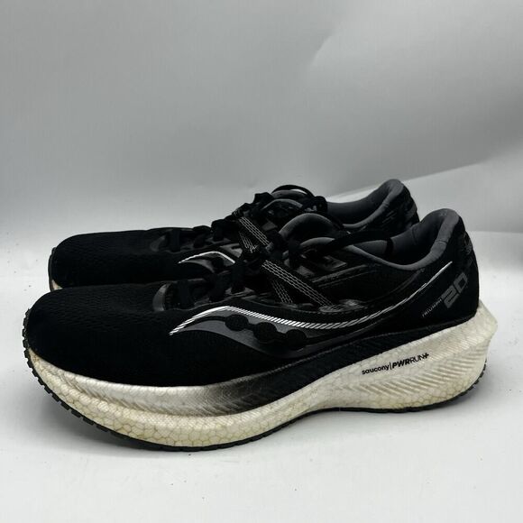 Saucony Womens Triumph 20 Black White Running Shoe Sneaker S10759-10 Size 9 - Picture 4 of 12